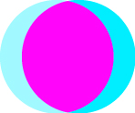 Damien Digital design UXUI icône de navigation de l'onglet Accueil, cercle graphique magenta et cyan